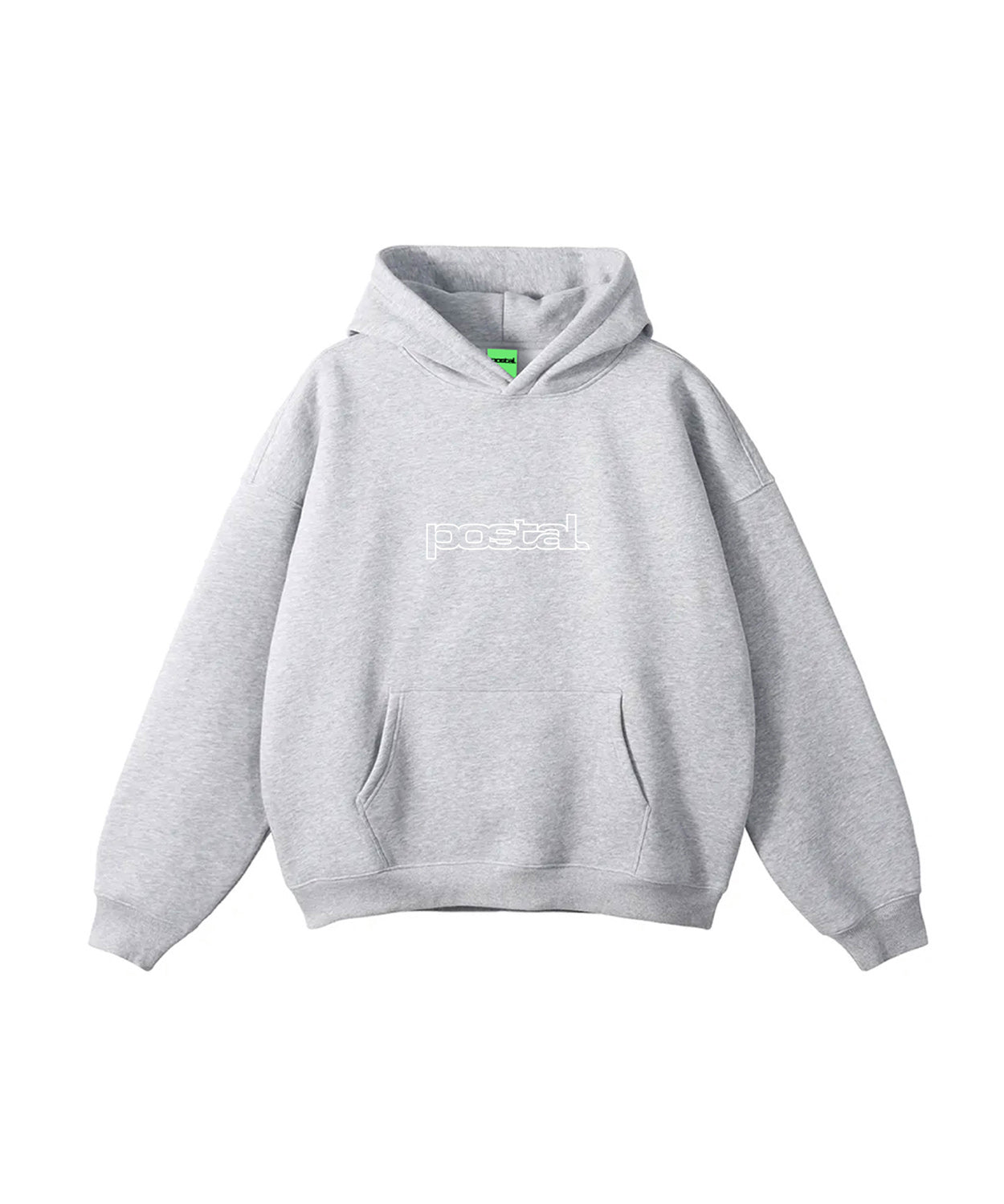 Outline Logo Hood - Marl Grey