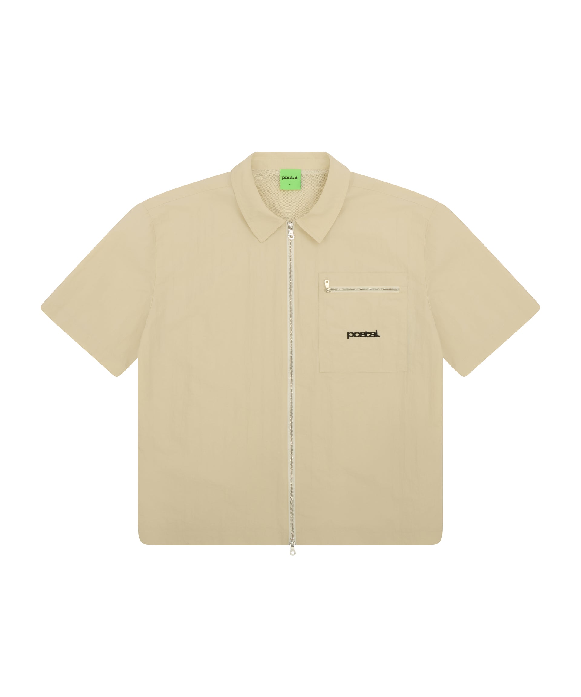 Nylon Zip Shirt - Cream