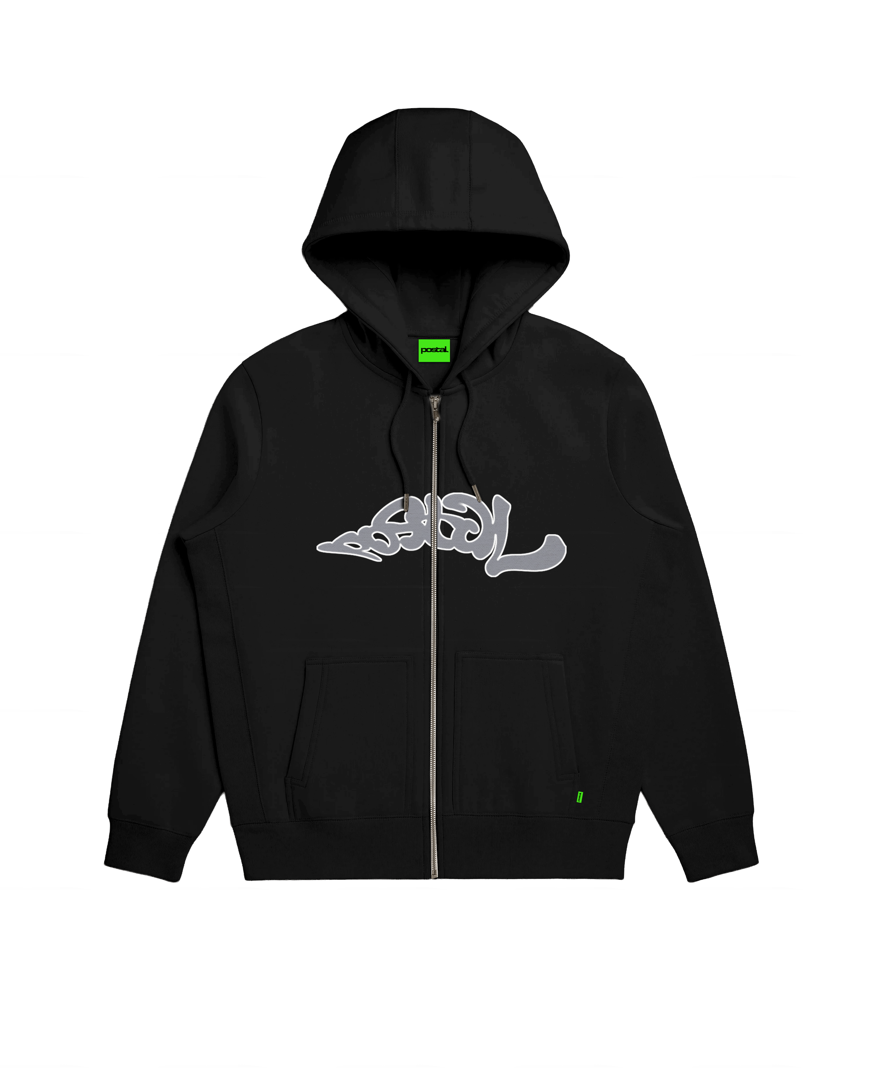 Trip Applique Zip Through Hood